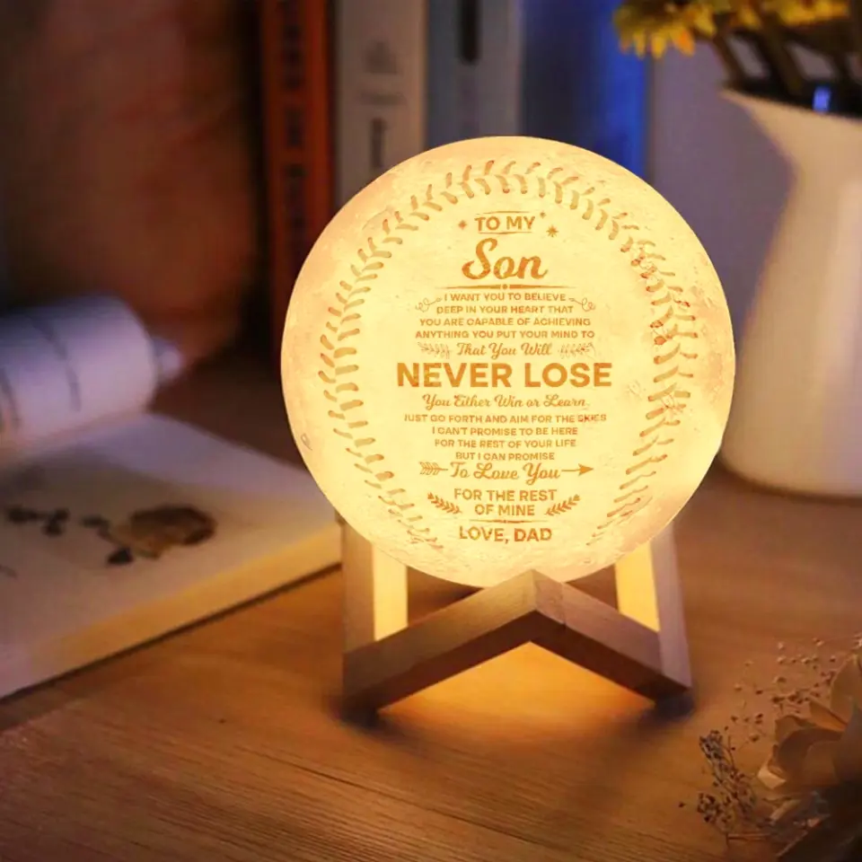 You Either Win Or Learn Just Go Forth And Aim For The Skies Personalized 3D Moon Lamp - Image 6