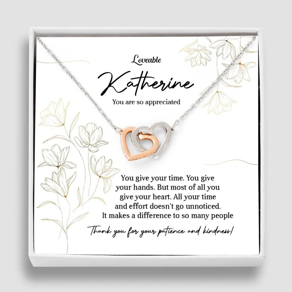 You Give Your Time, You Give Your Hands - Custom Necklace - Thank You Gift for Teacher or Mentor - Image 10