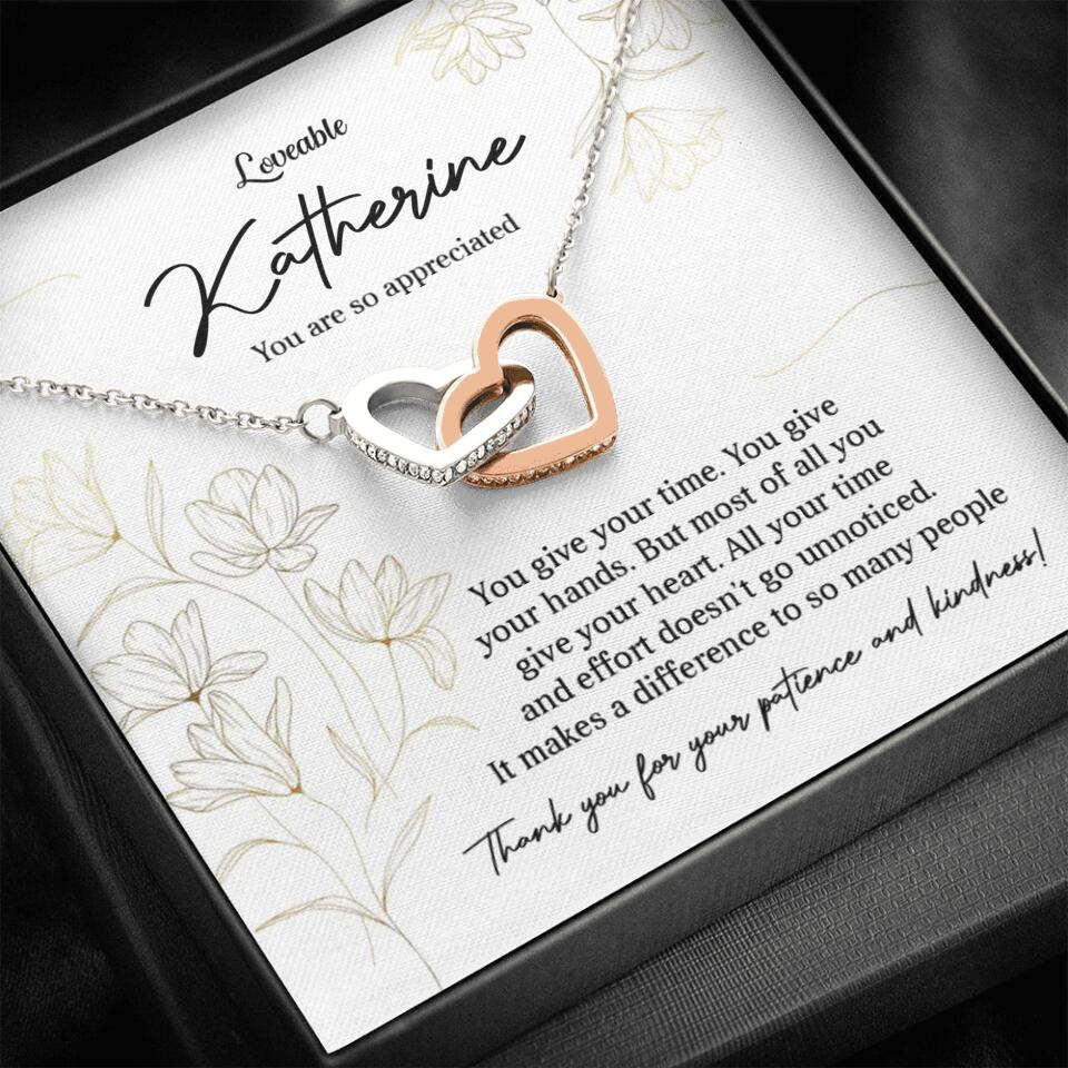 You Give Your Time, You Give Your Hands - Custom Necklace - Thank You Gift for Teacher or Mentor - Image 12