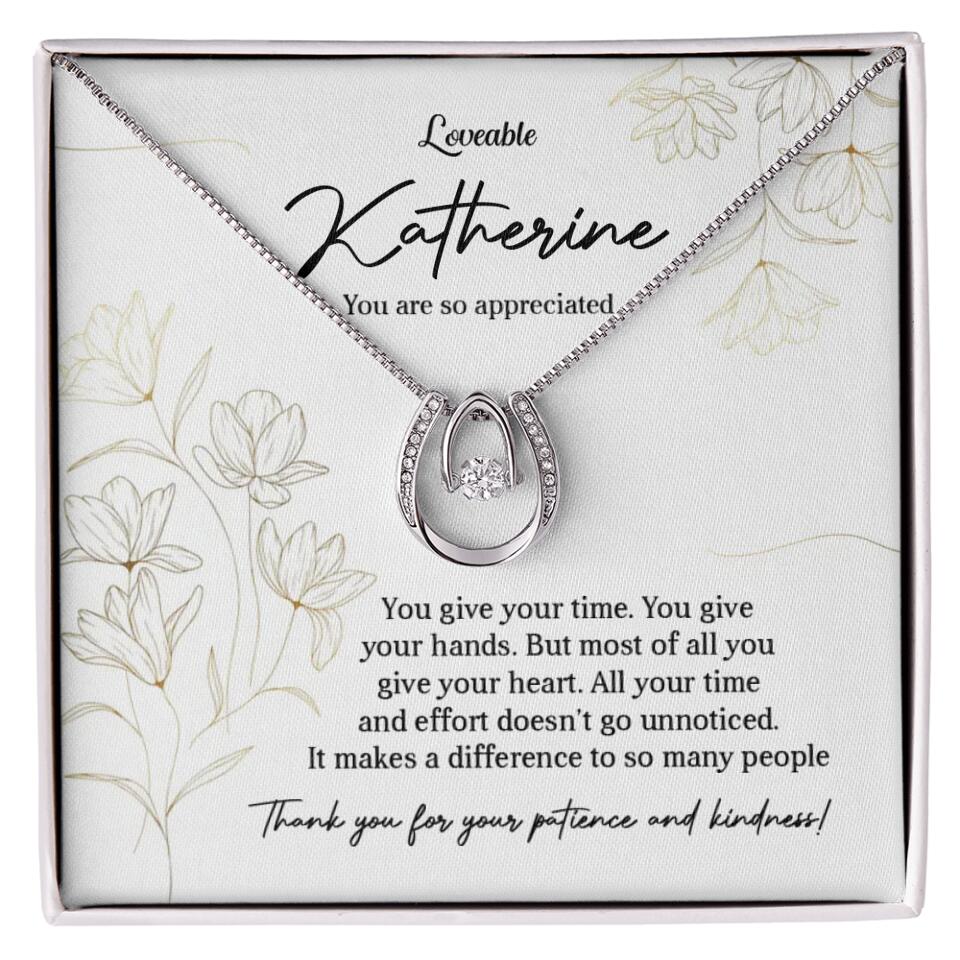 You Give Your Time, You Give Your Hands - Custom Necklace - Thank You Gift for Teacher or Mentor - Image 16