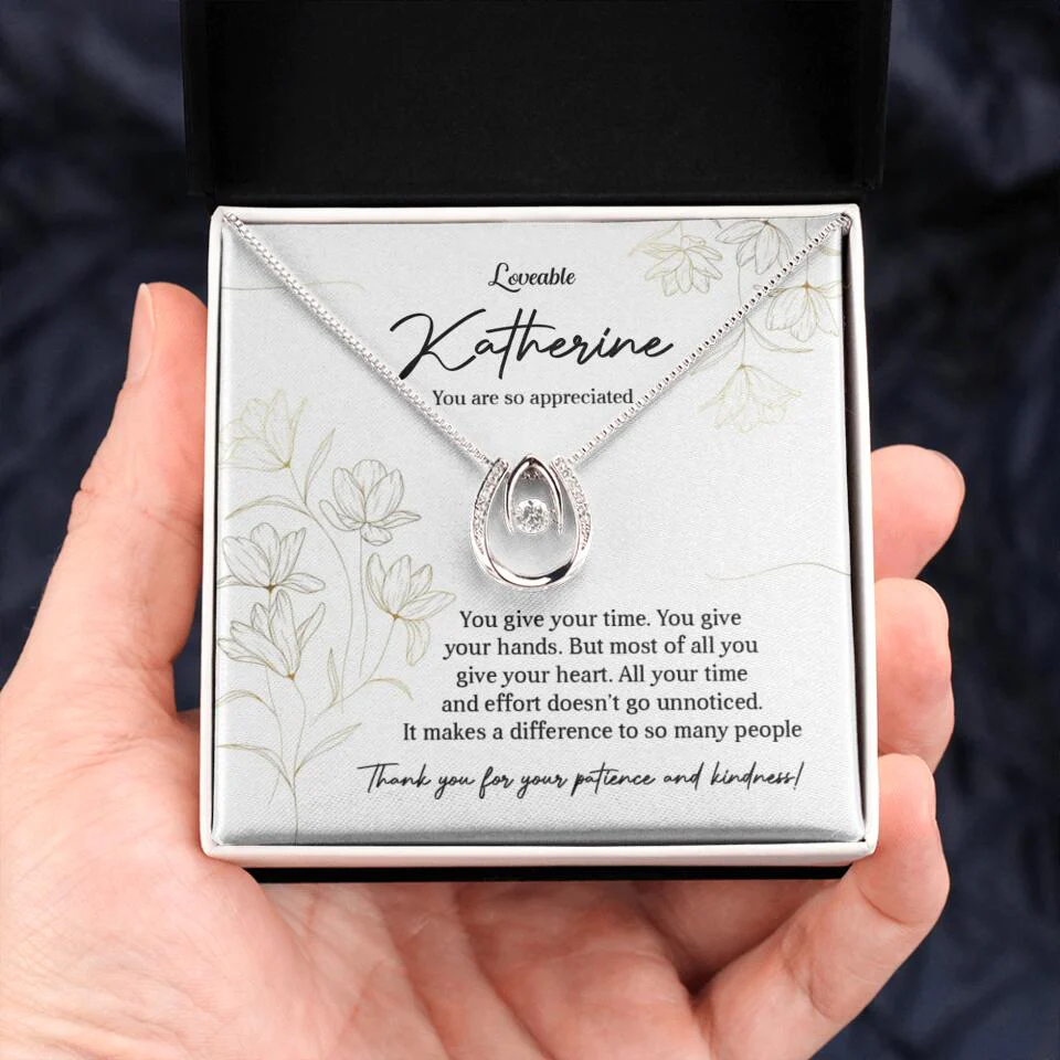 You Give Your Time, You Give Your Hands - Custom Necklace - Thank You Gift for Teacher or Mentor - Image 19