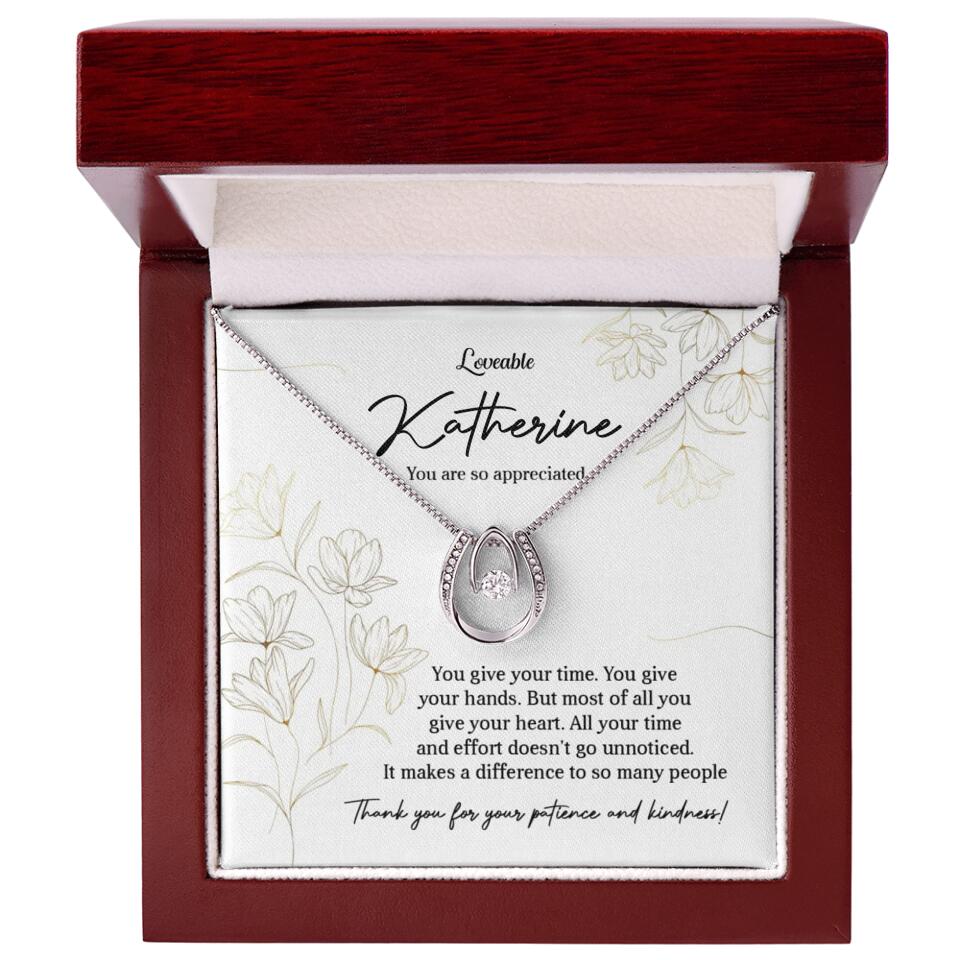 You Give Your Time, You Give Your Hands - Custom Necklace - Thank You Gift for Teacher or Mentor - Image 20