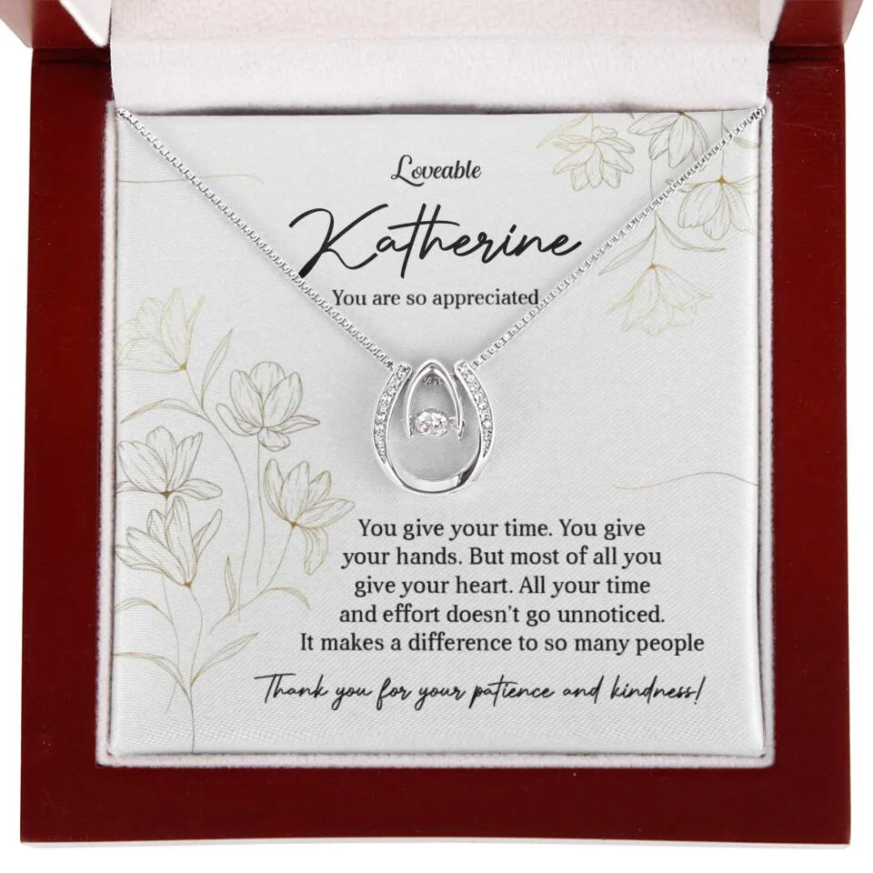 You Give Your Time, You Give Your Hands - Custom Necklace - Thank You Gift for Teacher or Mentor - Image 22