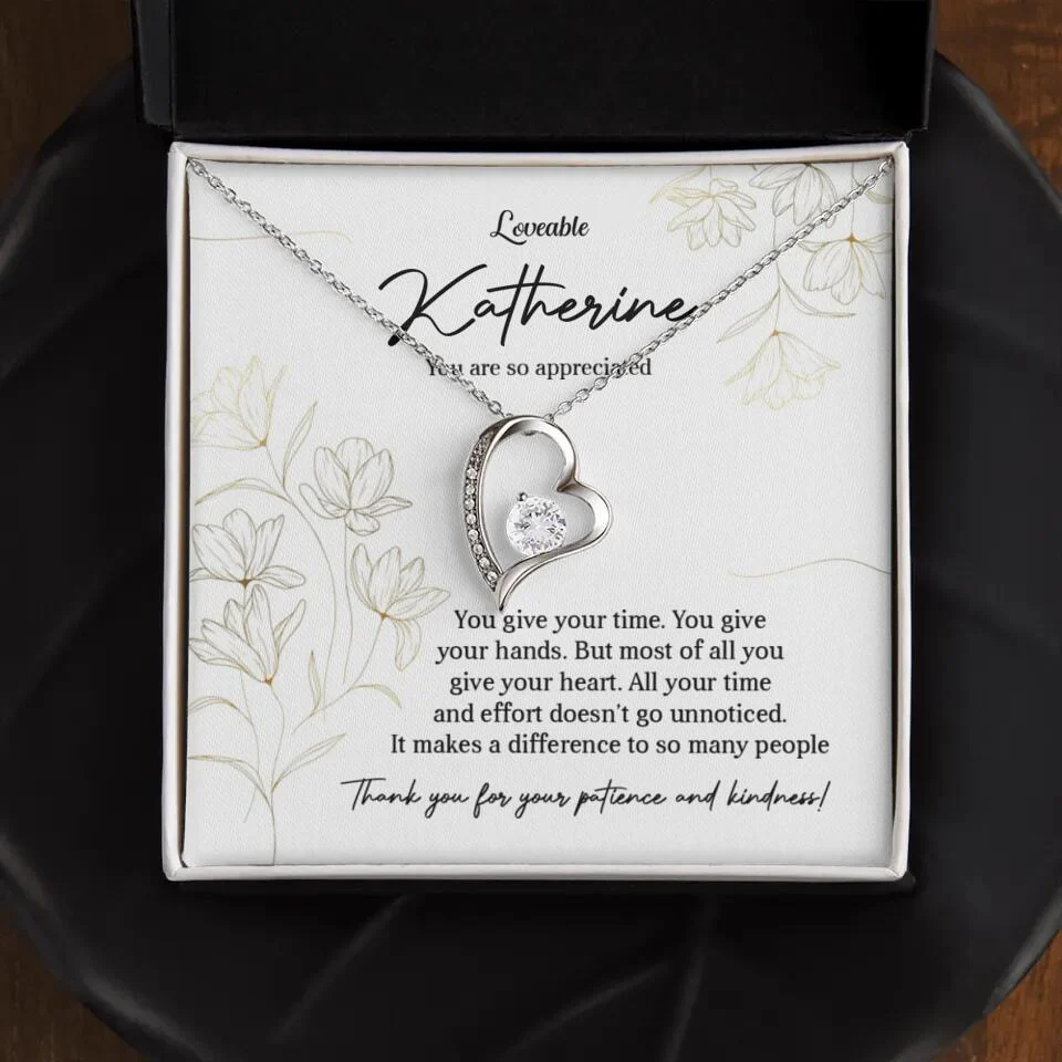 You Give Your Time, You Give Your Hands - Custom Necklace - Thank You Gift for Teacher or Mentor - Image 23