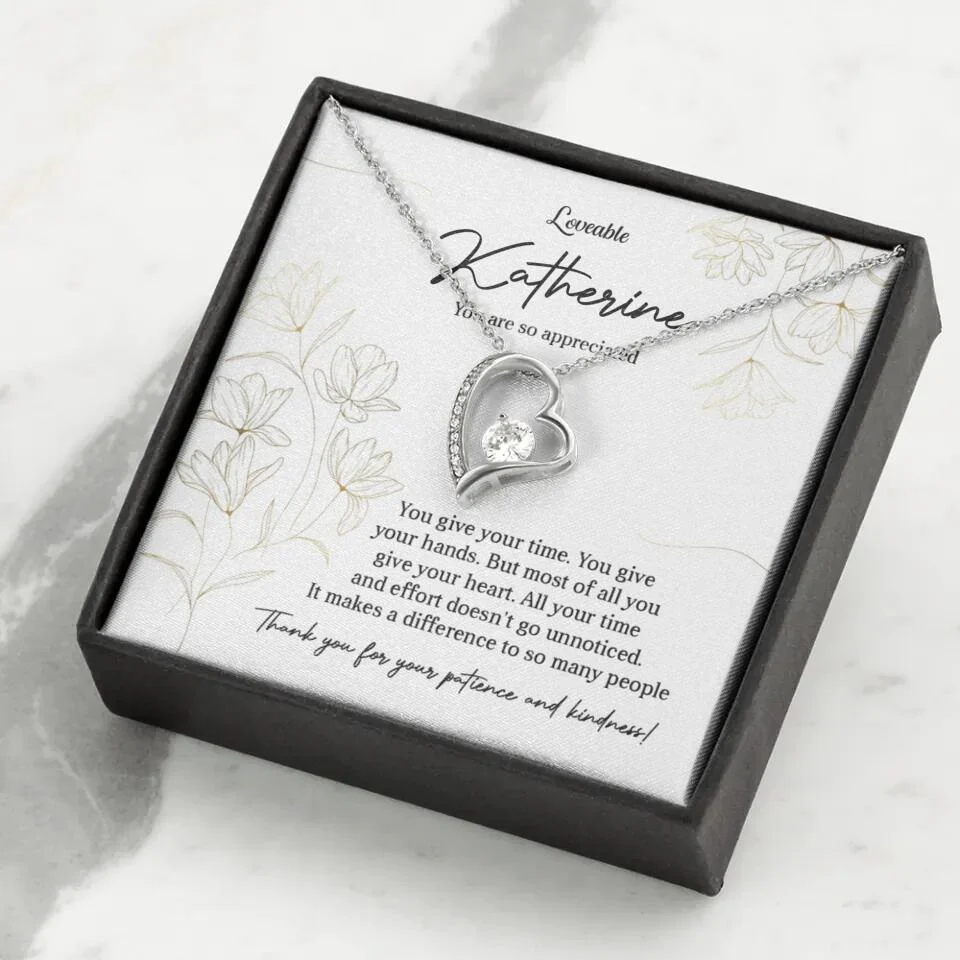 You Give Your Time, You Give Your Hands - Custom Necklace - Thank You Gift for Teacher or Mentor - Image 28