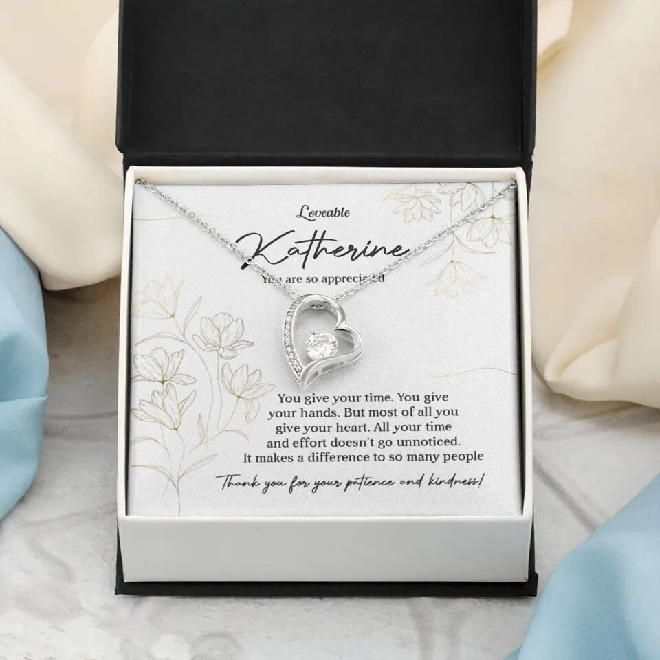 You Give Your Time, You Give Your Hands - Custom Necklace - Thank You Gift for Teacher or Mentor - Image 29