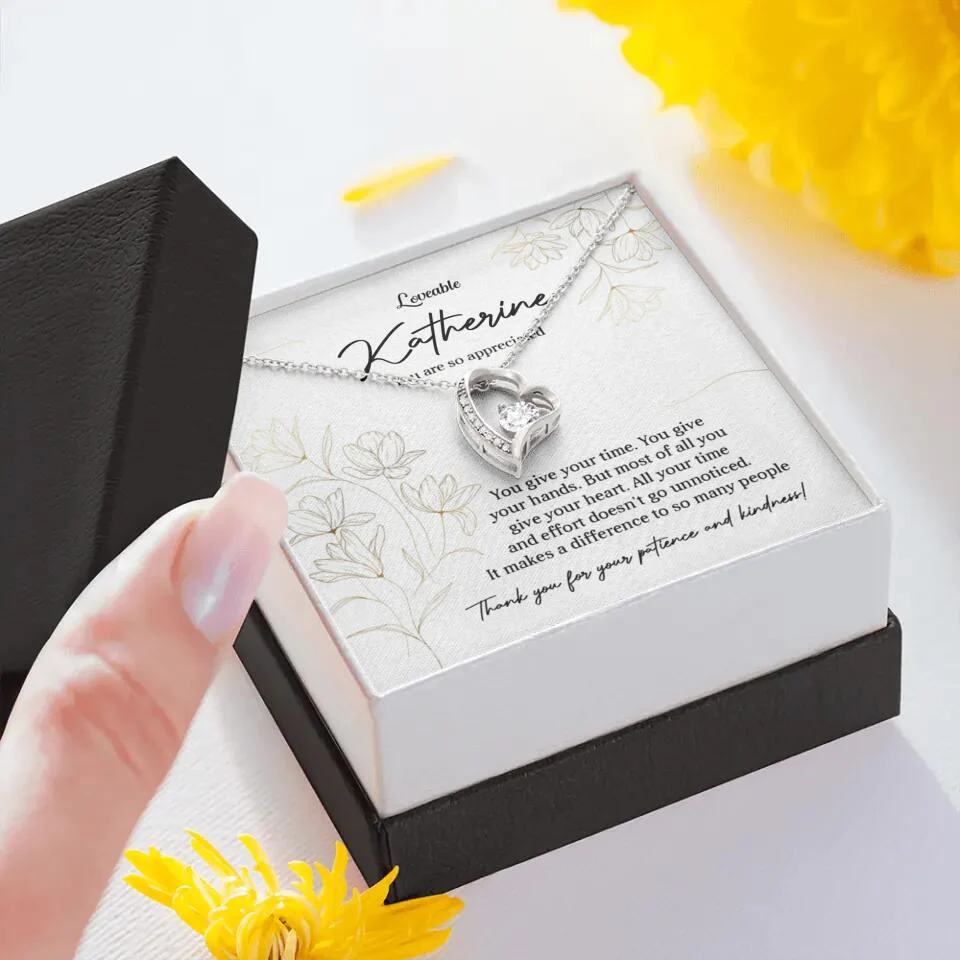 You Give Your Time, You Give Your Hands - Custom Necklace - Thank You Gift for Teacher or Mentor - Image 31