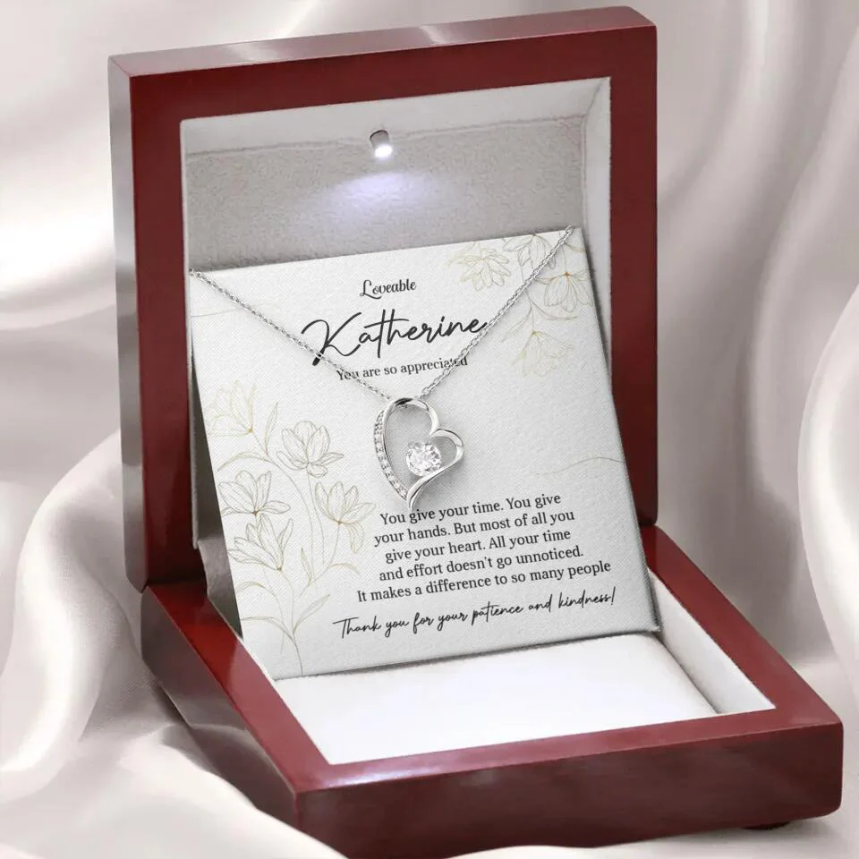 You Give Your Time, You Give Your Hands - Custom Necklace - Thank You Gift for Teacher or Mentor - Image 38