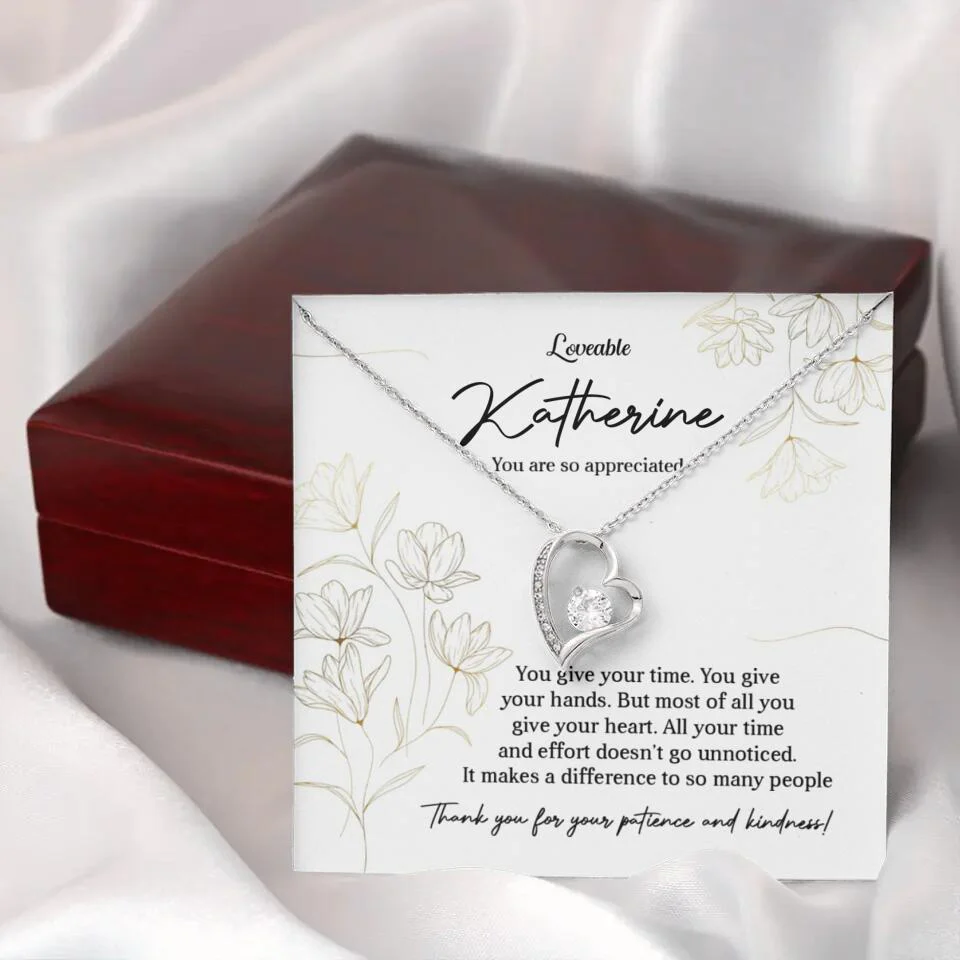 You Give Your Time, You Give Your Hands - Custom Necklace - Thank You Gift for Teacher or Mentor - Image 40