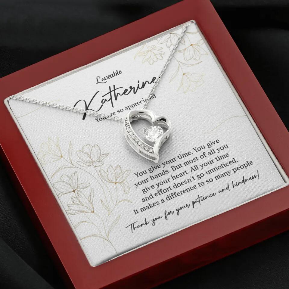 You Give Your Time, You Give Your Hands - Custom Necklace - Thank You Gift for Teacher or Mentor - Image 43