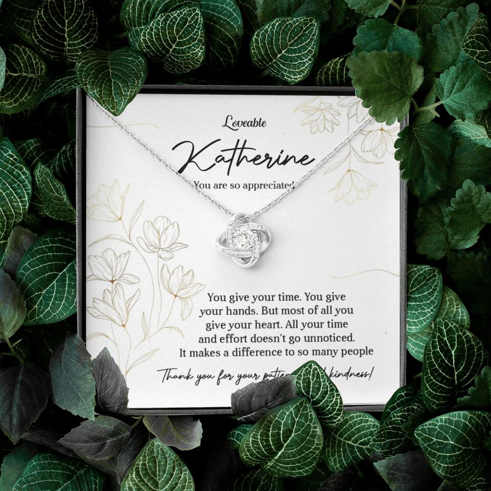 You Give Your Time, You Give Your Hands - Custom Necklace - Thank You Gift for Teacher or Mentor - Image 6