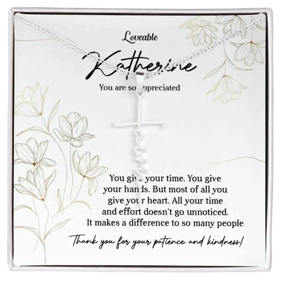 You Give Your Time, You Give Your Hands - Custom Necklace - Thank You Gift for Teacher or Mentor - Image 60