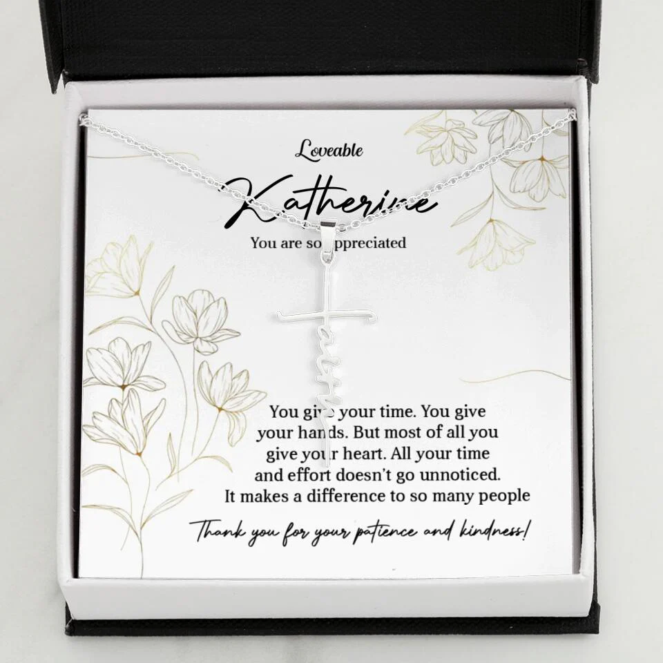 You Give Your Time, You Give Your Hands - Custom Necklace - Thank You Gift for Teacher or Mentor - Image 61