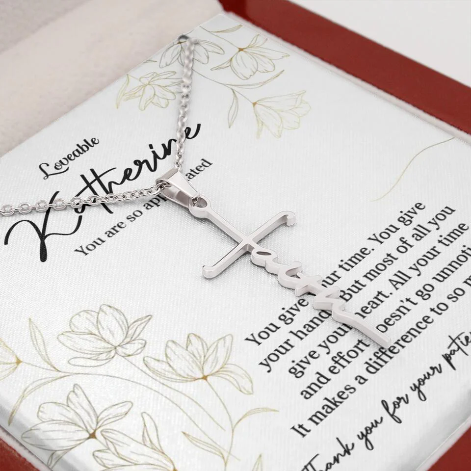 You Give Your Time, You Give Your Hands - Custom Necklace - Thank You Gift for Teacher or Mentor - Image 65