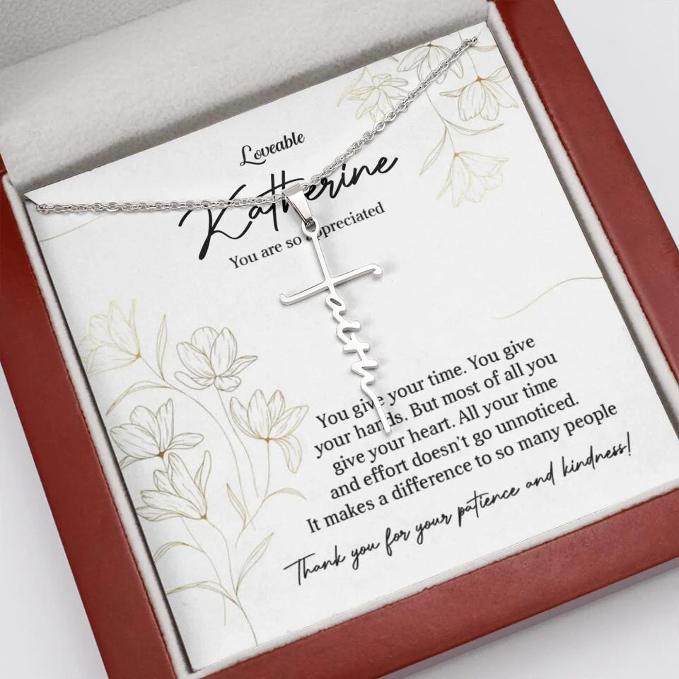 You Give Your Time, You Give Your Hands - Custom Necklace - Thank You Gift for Teacher or Mentor - Image 66