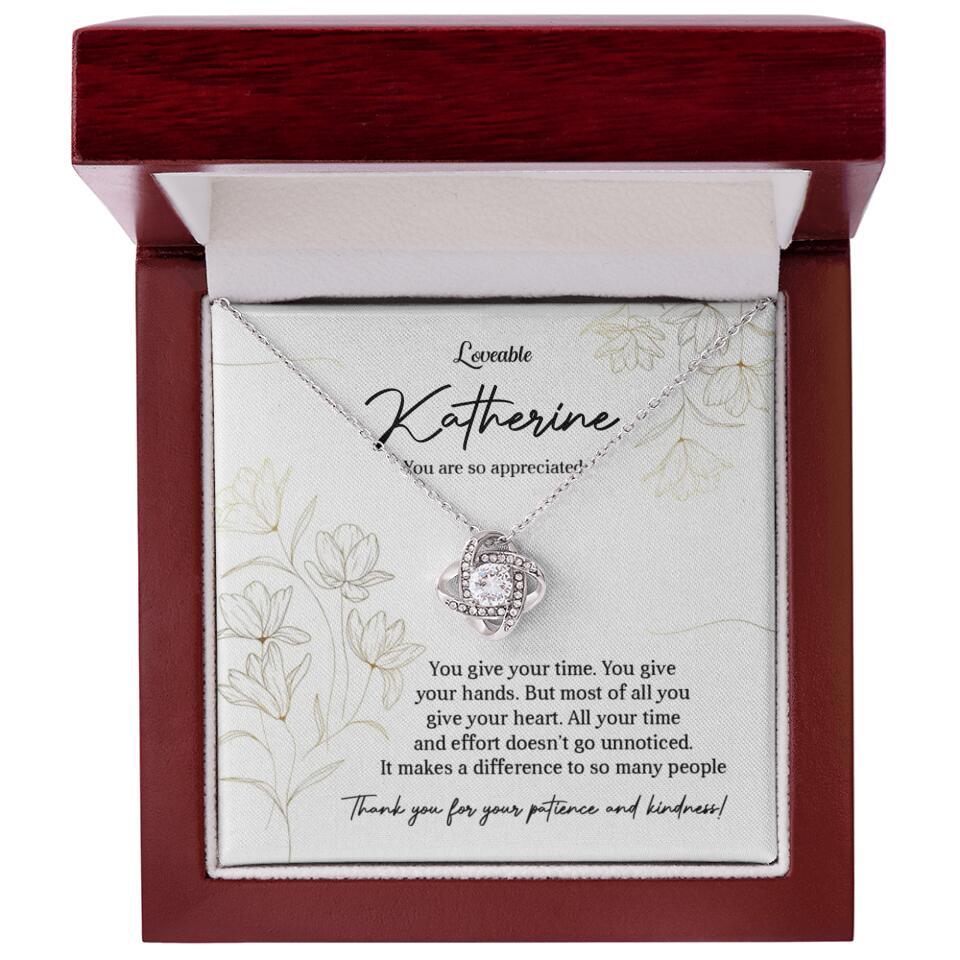 You Give Your Time, You Give Your Hands - Custom Necklace - Thank You Gift for Teacher or Mentor - Image 8