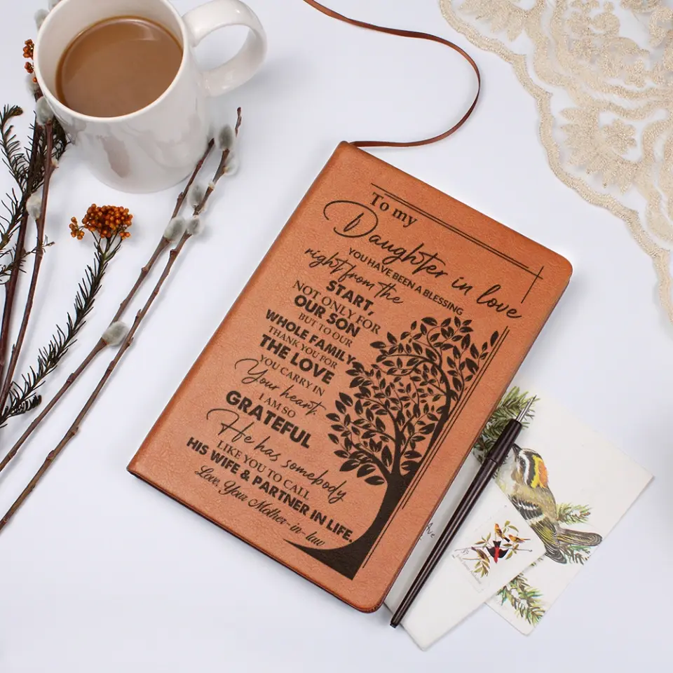 You Have Been A Blessing Right From The Start - Graphic Leather Journal - Image 6