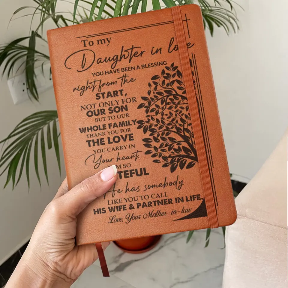 You Have Been A Blessing Right From The Start - Graphic Leather Journal - Image 7