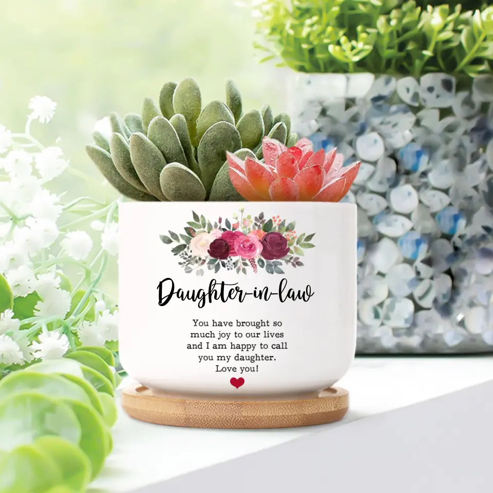 You Have Brought So Much Joy To Our Lives Personalized Ceramic Plant Pot - Image 2