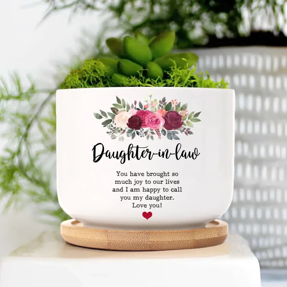 You Have Brought So Much Joy To Our Lives Personalized Ceramic Plant Pot - Image 3