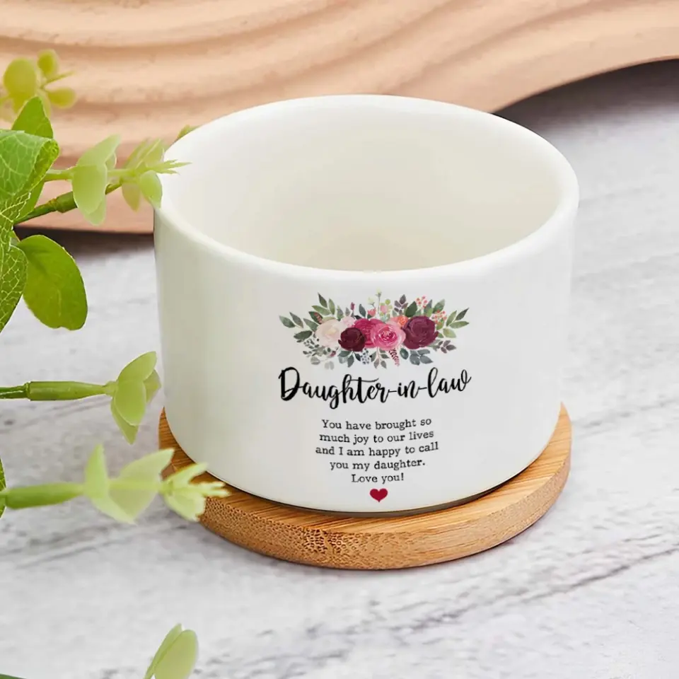 You Have Brought So Much Joy To Our Lives Personalized Ceramic Plant Pot - Image 7