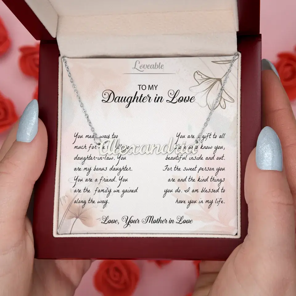 You Mean Way Too Much For Me To Call Daughter-In-Law Personalized Necklace - Image 11