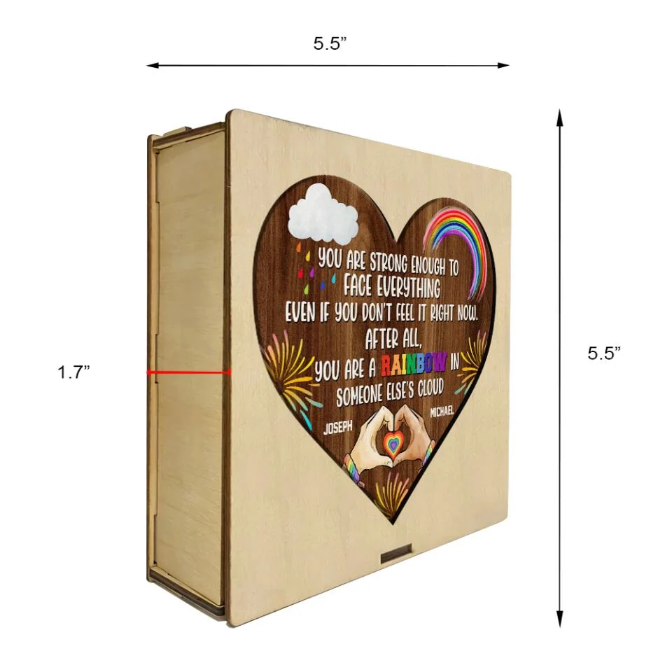 Personalized Valentine Gifts - You're a Rainbow In Someone Else Cloud - Personalized Puzzle - Gift for LGBT Couple - Image 6