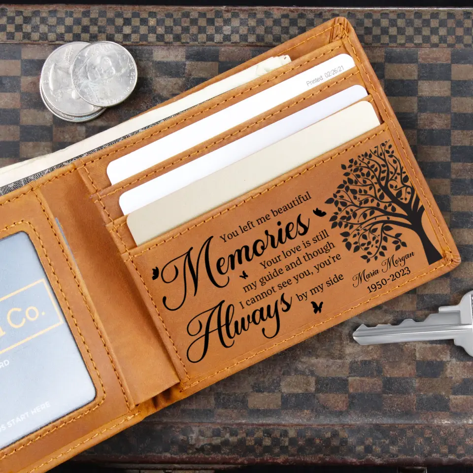 You're Always By My Side - Personalized Engraved Leather Wallet - Image 2