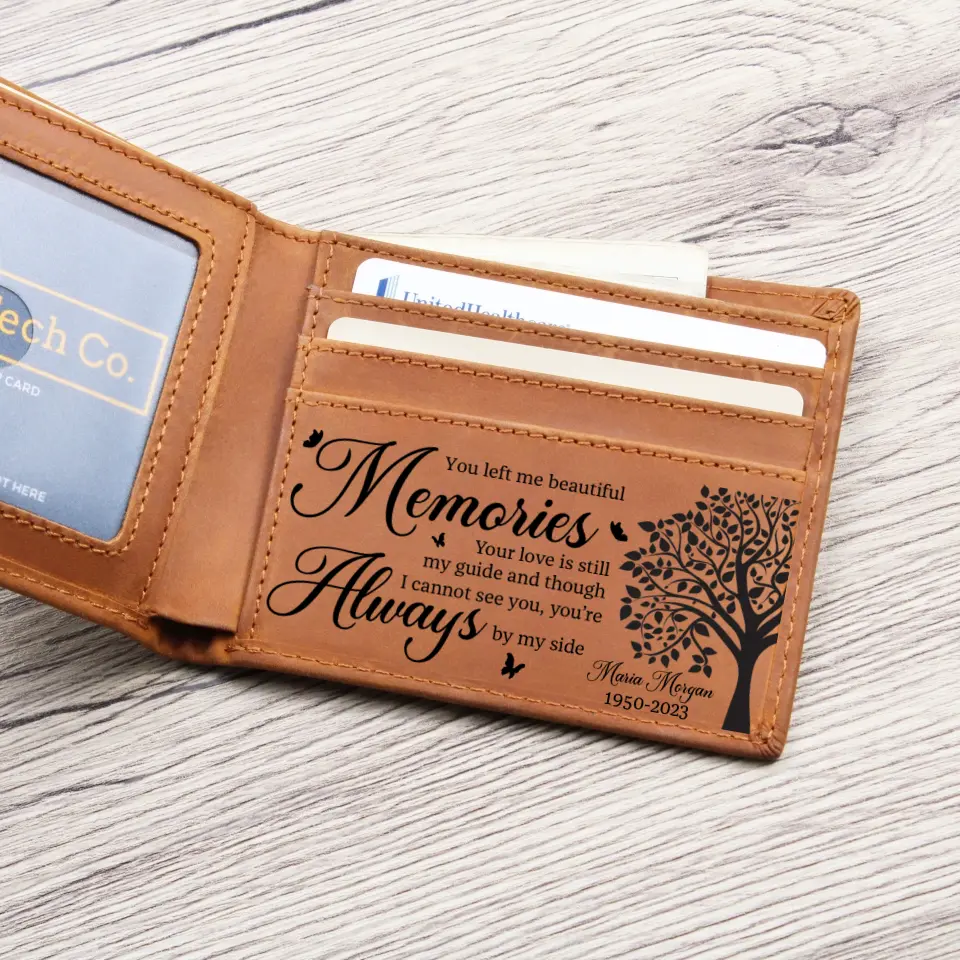 You're Always By My Side - Personalized Engraved Leather Wallet - Image 3