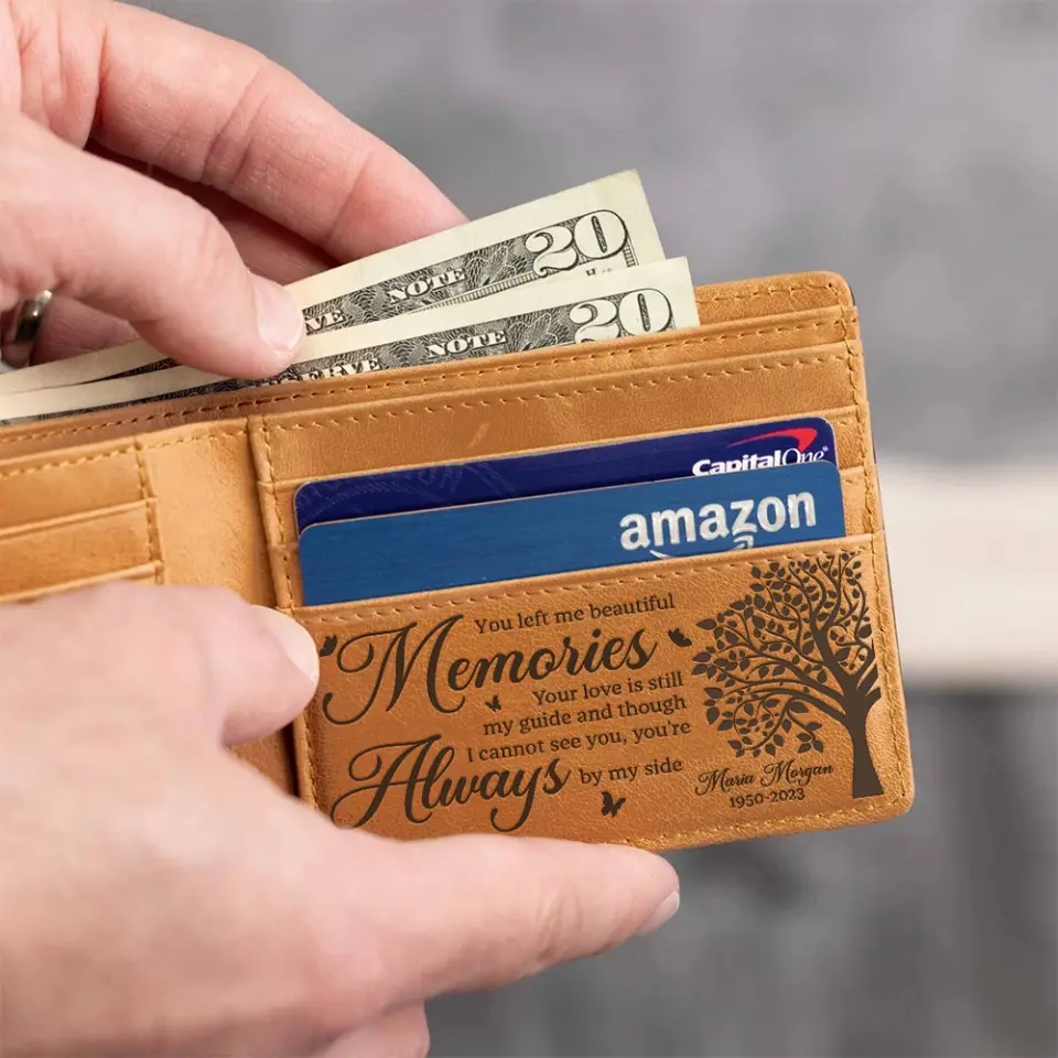 You're Always By My Side - Personalized Engraved Leather Wallet - Image 5
