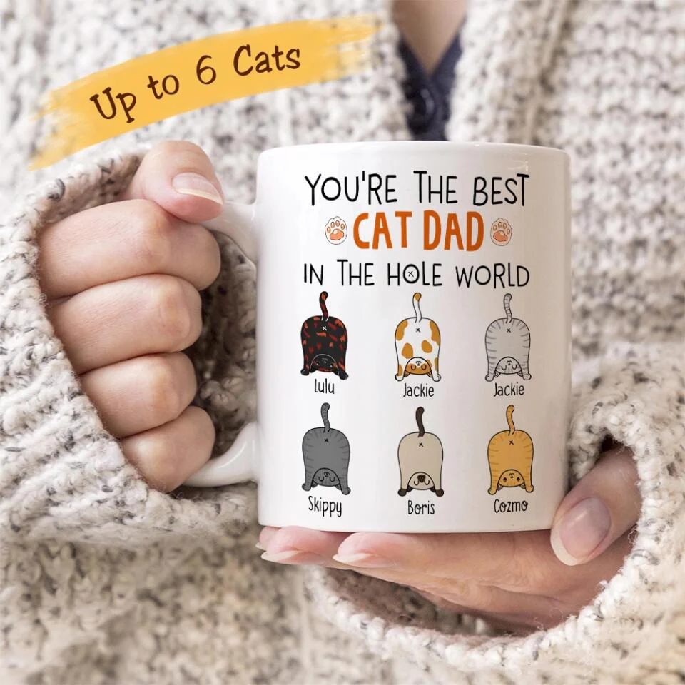 You're The Best Cat Mom/Dad in the Hole World - Personalized Mug - Birthday Gift for Cat Mom or Cat Dad - Image 4