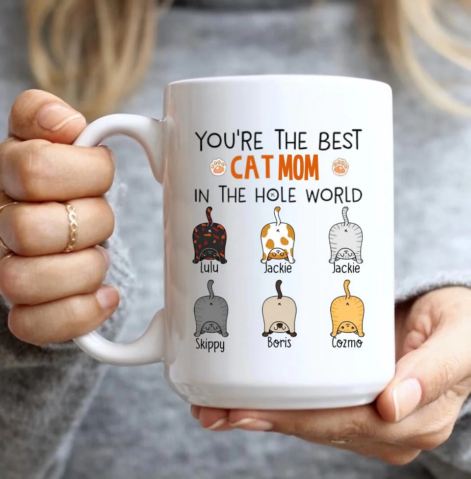 You're The Best Cat Mom/Dad in the Hole World - Personalized Mug - Birthday Gift for Cat Mom or Cat Dad - Image 8