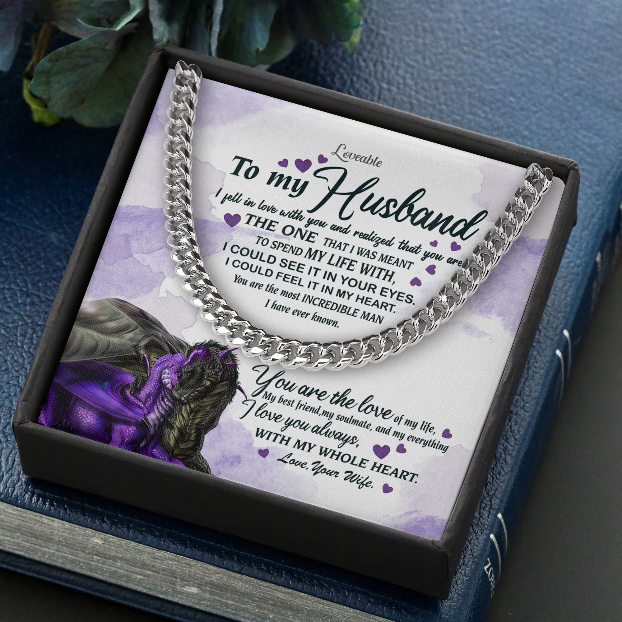 You're The Love Of My Life - Stainless Steel Cuban Link Chain - Gift For Husband - Image 3