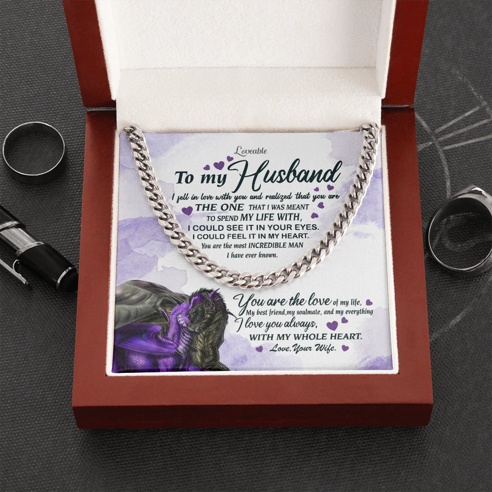You're The Love Of My Life - Stainless Steel Cuban Link Chain - Gift For Husband - Image 5