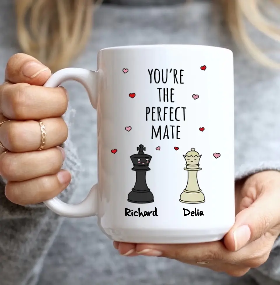 Personalized Valentine Gifts - You're The Perfect Mate, Chessmate, Husband and Wife, Personalized Mug/Accent Mug, Anniversary Gift | 312IHPBNMU1354 - Image 12