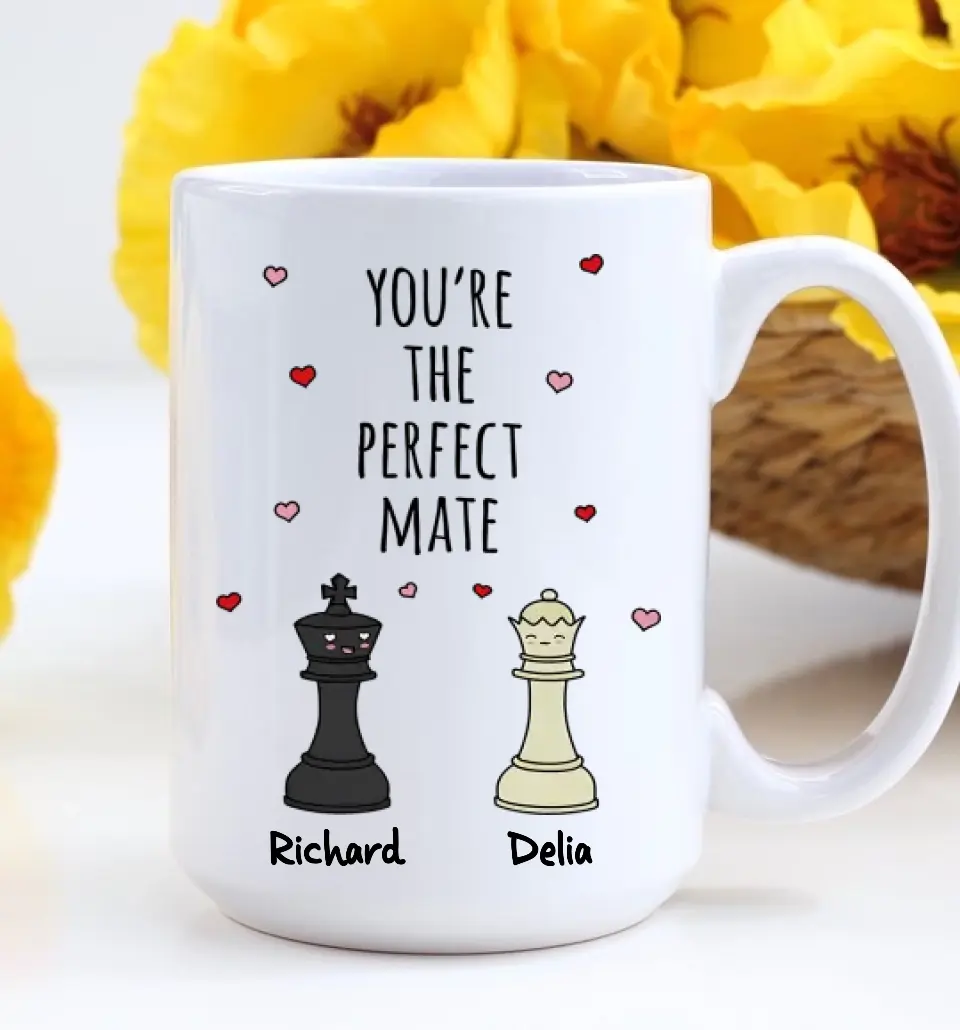 Personalized Valentine Gifts - You're The Perfect Mate, Chessmate, Husband and Wife, Personalized Mug/Accent Mug, Anniversary Gift | 312IHPBNMU1354 - Image 13