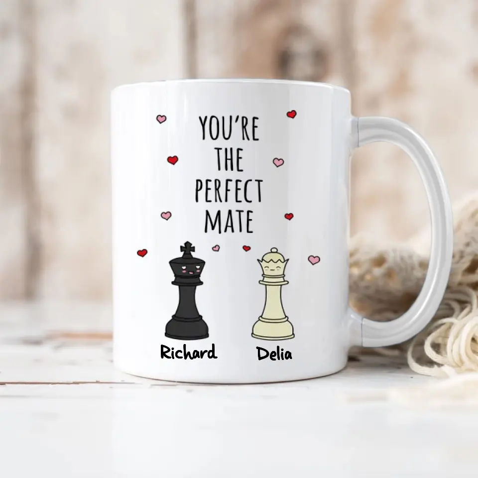 Personalized Valentine Gifts - You're The Perfect Mate, Chessmate, Husband and Wife, Personalized Mug/Accent Mug, Anniversary Gift | 312IHPBNMU1354 - Image 7