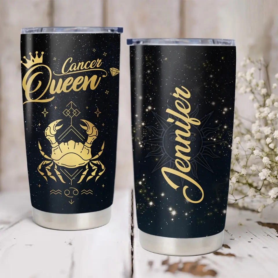 Zodiac Sign In Galaxy Personalized Tumbler - Image 4
