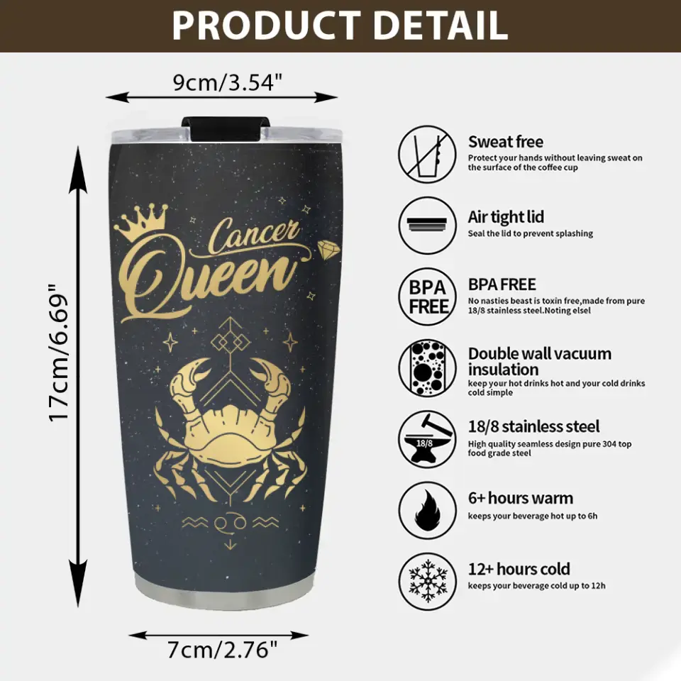 Zodiac Sign In Galaxy Personalized Tumbler - Image 5
