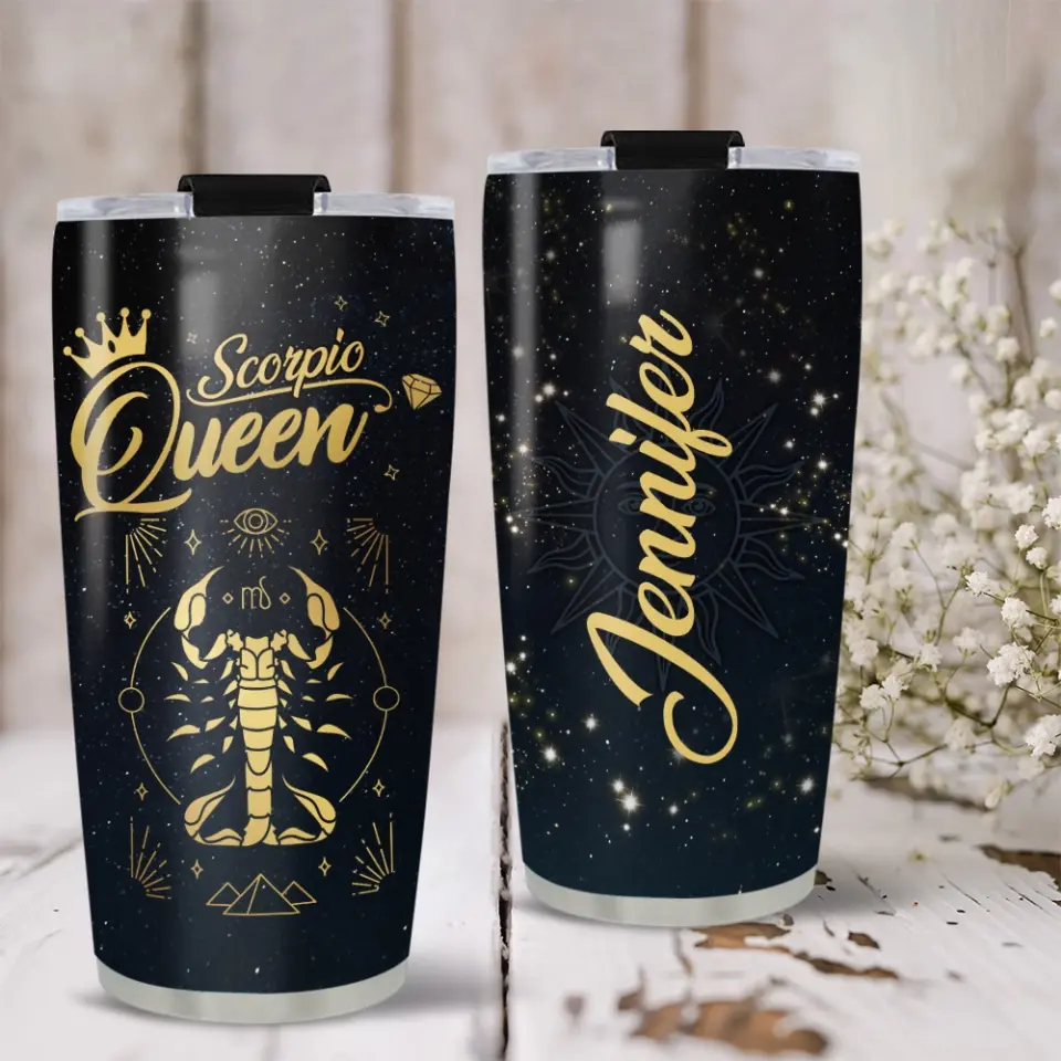 Zodiac Sign In Galaxy Personalized Tumbler - Image 8