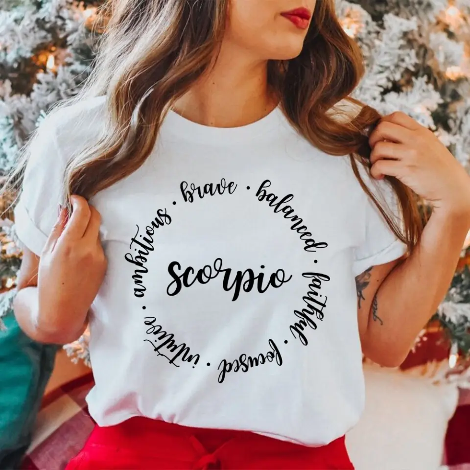 Zodiac Sign T-Shirt, Astrology Horoscope Hoodie,  Zodiac Gift for Her, Birthday Gift for Zodiac Lovers - Image 8